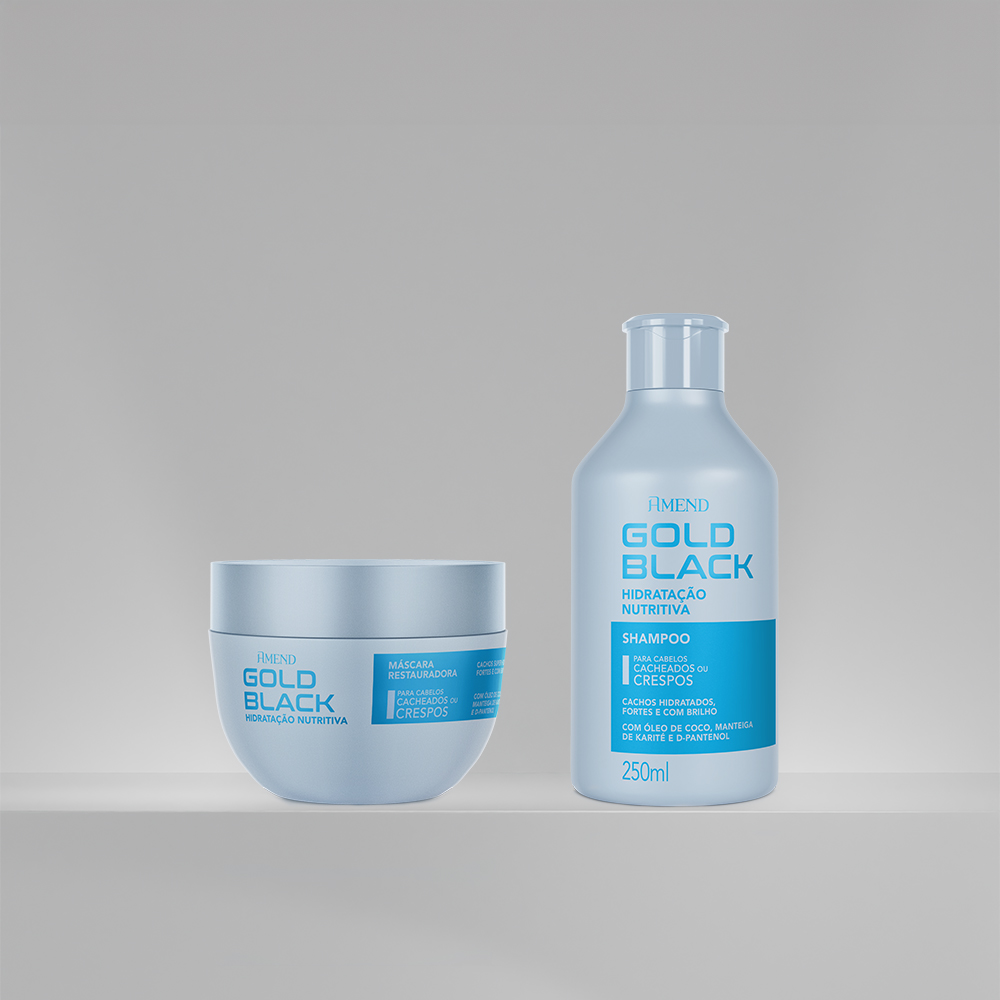 Kit Amend Gold Black Hidratação Nutritiva | 2 produtos